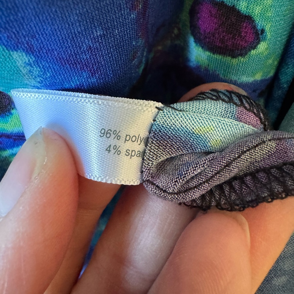 Fashion Bug Jersey Purple and Blue Print Maxi Sun Dress - Picture 4 of 6